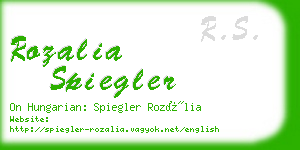 rozalia spiegler business card